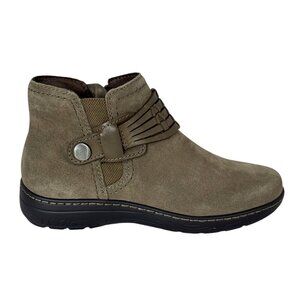 Earth Women's 5M Synal Suede Leather‎ Ankle Bootie Boot Dark Green NWOB